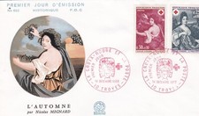FRANCE 1968 FDC CROIX ROUGE YT 1580 ET 1581
