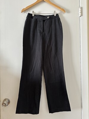 Vtg BCBGMaxazria Womens Pants Size 2 Mid Rise Classic Sailor Trouser black