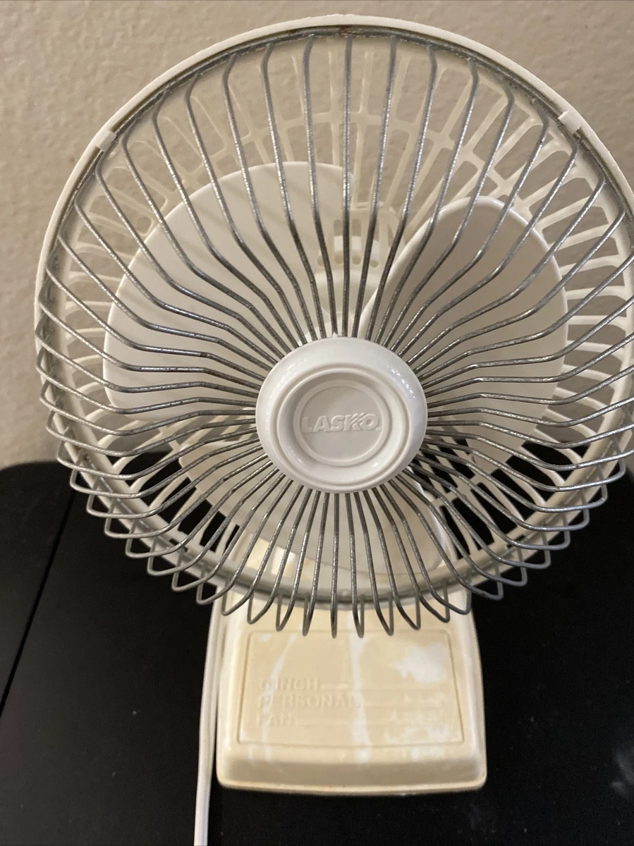Vintage Lasko 6 Inch White Personal Table Top 2 Speed Fan Galaxy Adjustable  USA | eBay