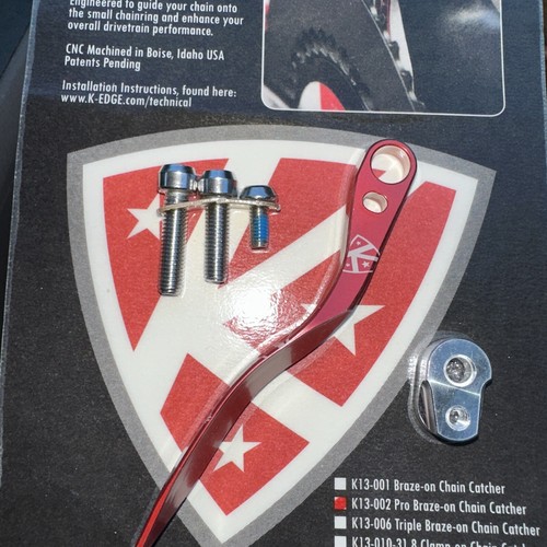 K-Edge Pro Road Chain Catcher Red Ano - Picture 2 of 3