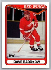 1990-91 Topps Dave Barr Detroit Red Wings #308