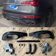 A Set Black Exhaust Pipes Repair kit Refit For Audi Q5 Sportback 2021-2024