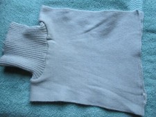 Vintage 60s/70s Women s Acrylic Ribbed Turtleneck zippered Dickey gray Japan