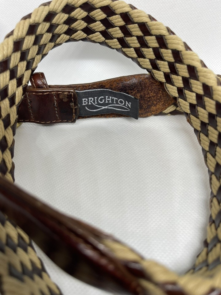Brighton Women's Brown & Jute Braided Belt Size 34 eBay