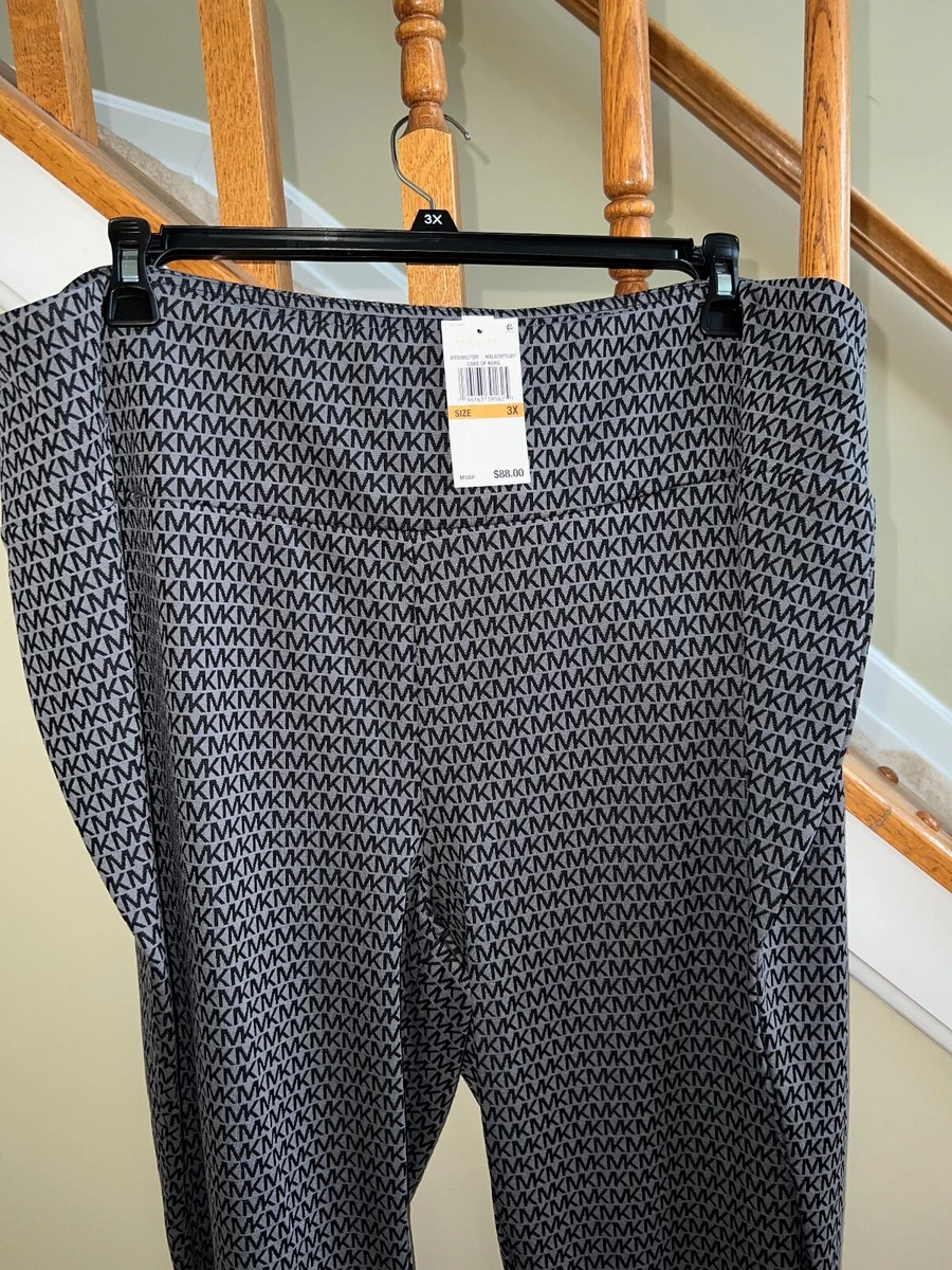 Women s NWT Grey MICHAEL Michael Kors Logo Leggings Plus Size 3X