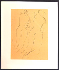MARINO MARINI " Zwei Rückenakte " 1943 signierte Lithografie, Dietz Offizin 1968
