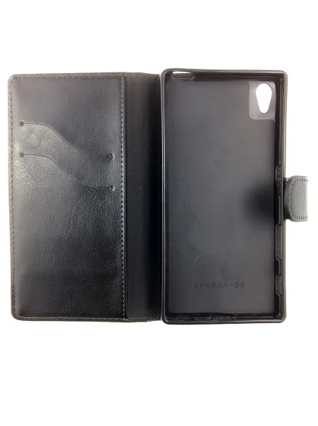 BLACK WALLET CARD SLOT stand GEL CASE FOR SONY X XA XA1 XA2 M5 M4 E5 Z5 Z3 XZ Z1 - Image 4 of 4