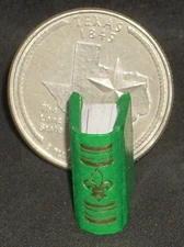 Book, Gold on Green Embossed 1:12 #P1006(1) Library School Doll Miniature Books