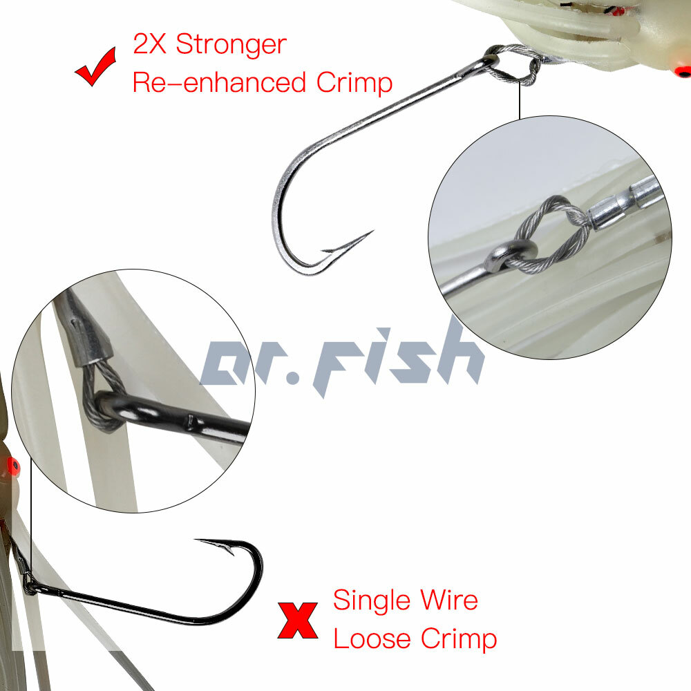 Dr.Fish Saltwater LED Fishing Squid Lure Deep Drop Light Tuna