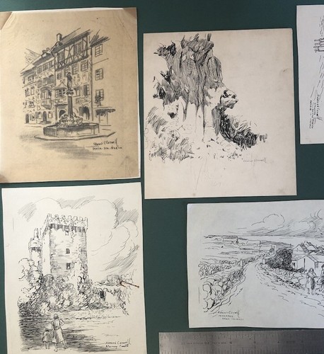 Early 1900’s EDWARD CASWELL 6 Illustration Drawings Architecture - Picture 3 of 3
