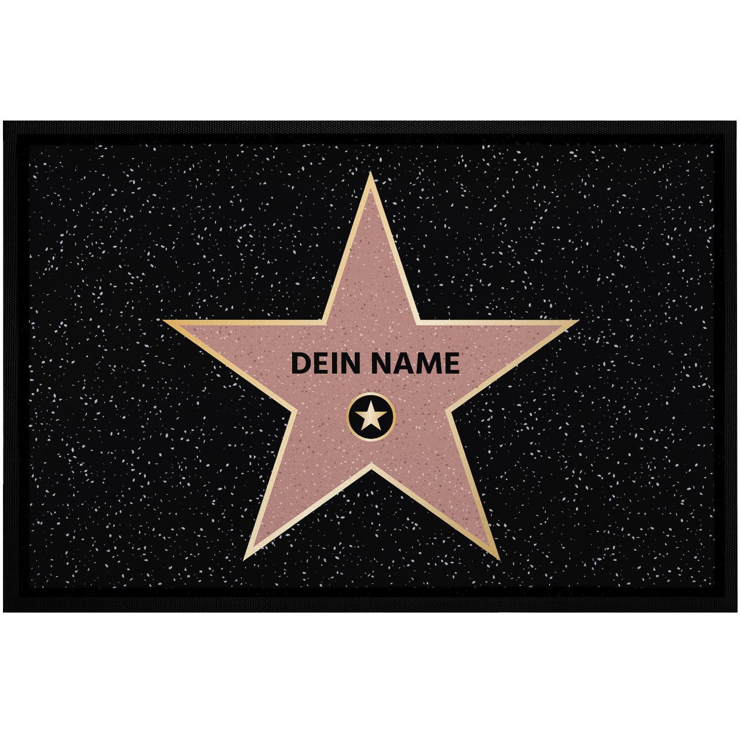 Personalisierte Fußmatte „Walk Of Fame“ – Mit Deinem Eigenen Hollywood-Stern | 60x40 Cm, Made In Germany