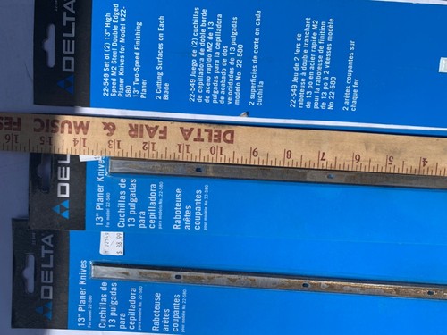 13" original delta planer knives for model 22- 580, 4 sets one price Great Deal - Picture 6 of 8