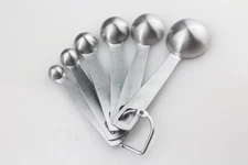 6 pcs Varisized Stainless Steel Measuring Spoons Engraved Marking Cooking Tool