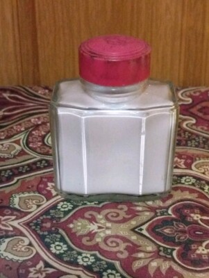Vintage L Aima by Coty Pink Powder Sachet 1.75 oz. Glass Bottle - Full 1940s Per