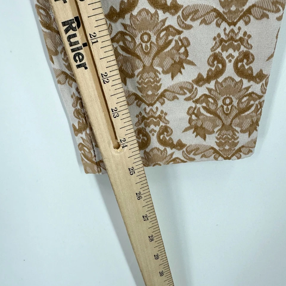 Cartonnier Anthropologie Pants Womens Charlie Ankle Batik Beige Cream 4 - Image 4 of 4