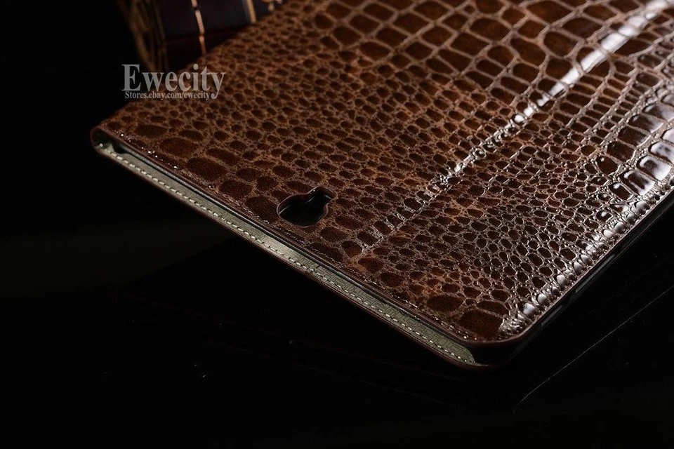 Folio Crocodile PU Leather Smart Magnetic Case Cover For Samsung Galaxy Tab - Image 4 of 4