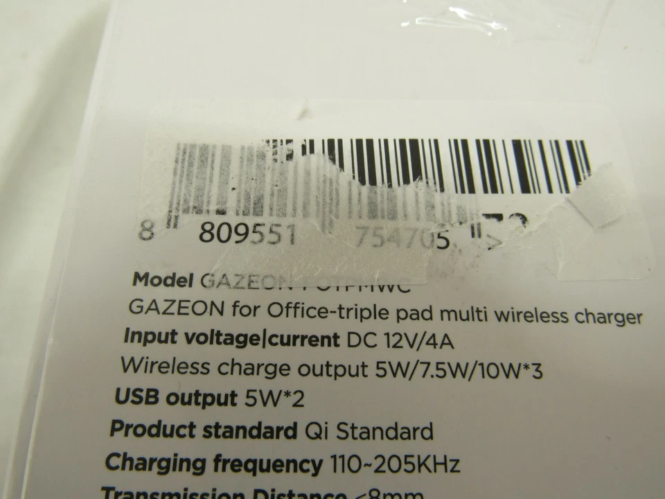 GAZE, тройная подушка, быстрая беспроводная зарядка, мраморная подушка с дополнительным двойным кабелем Chargi - Изображение 4 из 4