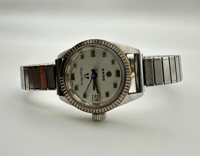 Rare Rado Purple Horse SlimWatch Automatic Lady Silver Dial Swiss