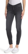 Hudson 189 Natalie Mid Rise Skinny Cropped Jeans sz 28 NEW Grey Manila 
