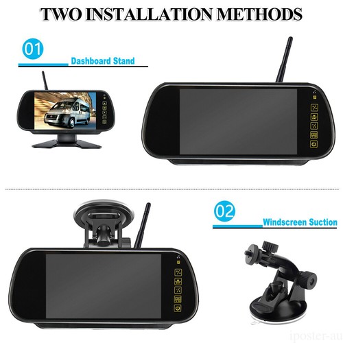 Wireless 7"Rear Mirror Monitor DVR+Backup Reversing Camera For Benz Sprinter Van - Picture 22 of 24