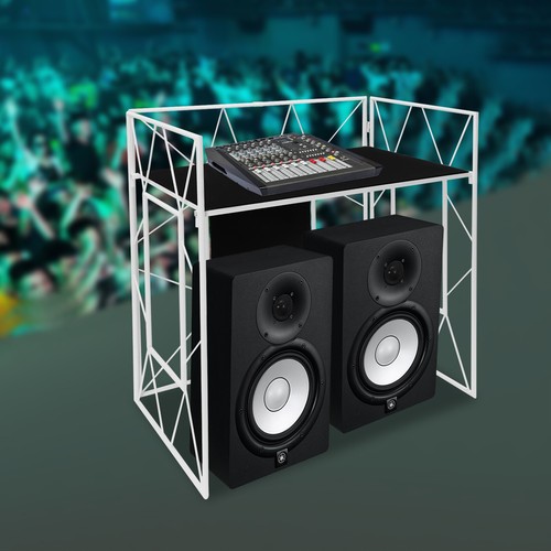 DJ Booth Portable DJ Facade Table Station Event Foldable Tabletop for Show Party - Picture 2 of 20