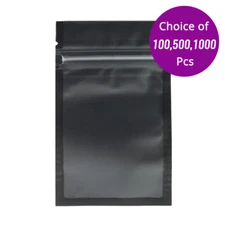 5x7in Matte Clear Front Black Back Foil Mylar Flat Zip Seal Bags w/ Machine C03