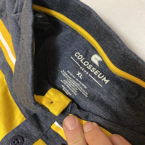 NWT Colosseum West Virginia Mountaineers Men's XL Collared Polo Shirt Gray WVU - 第 4/8 張圖片