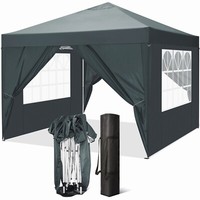 3X3M Faltpavillon Pavillon Uv Gartenzelt Partyzelt Stabil Faltbar Wasserdicht #