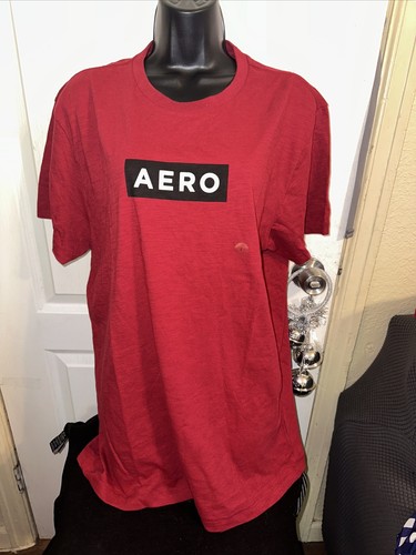 Aeropostale T-Shirt NWT Large Red Tone Short Sleeve Men's Casual Pull Over - Picture 2 of 10