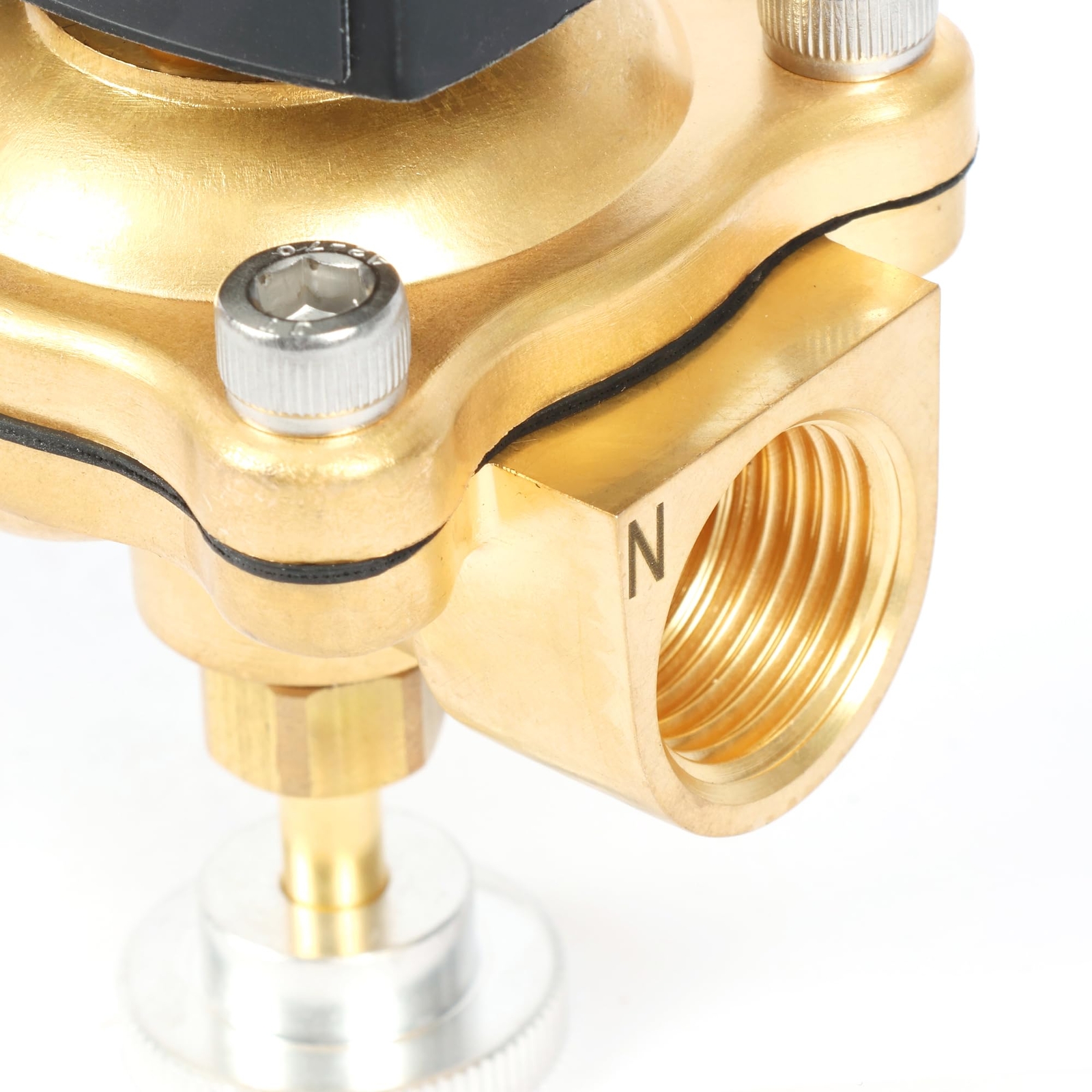 U.S. Solid Brass Electric Solenoid Valve with Manual Override 1 in 24V AC