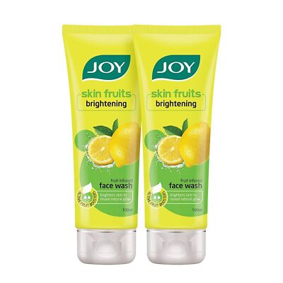 10 x Joy Skin Fruits Brightening Face Wash with Lemon Extract each 100ml