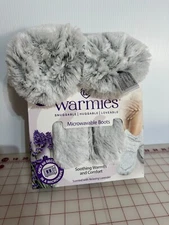 Warmies ® Women’s Microwavable Marshmallow Gray Booties Slip On 6-10 U.S NEW
