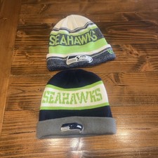 Seattle Seahawks Beanies 2 Pack NFL Football Winter Fan Gear Logo