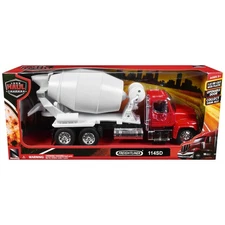 New Ray Freightliner 114SD Red/White Cement Mixer