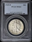 1945-D 50C Walking Liberty Half Dollar PCGS MS64
