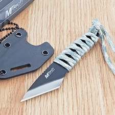 MTech Fixed Knife 2" Two-Tone Finish Stainless Blade Paracord Wrapped Handle