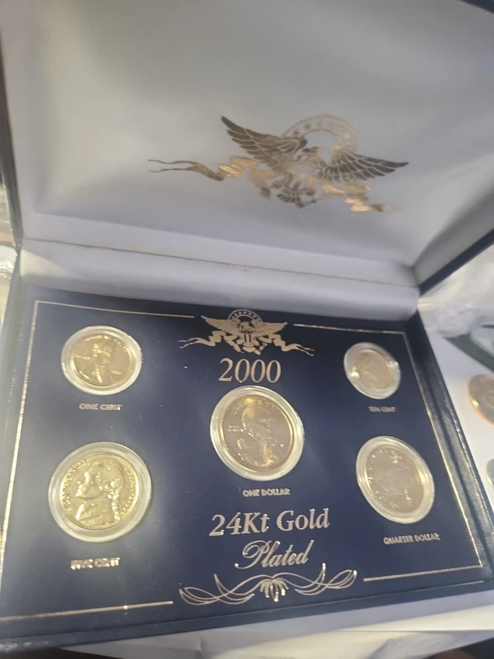 2000 24kt Gold-Plated US Mint Proof 5-Coin Set - Image 3 of 3