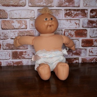 Cabbage Patch Kids Baby Doll 1982 Xavier Roberts 14  Soft Sculpt Blonde Vintage