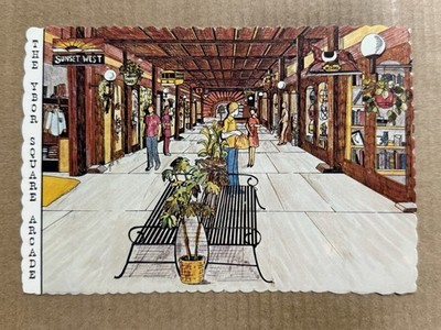 Postcard Tampa FL Florida Ybor City Square Arcade Shopping Center Vintage PC