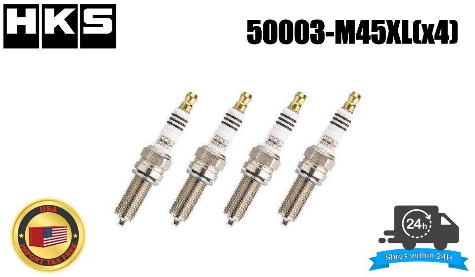 HKS 50003-M45XL Super Fire Racing Iridium Spark Plugs Heat Range No.9 Set 4 16mm