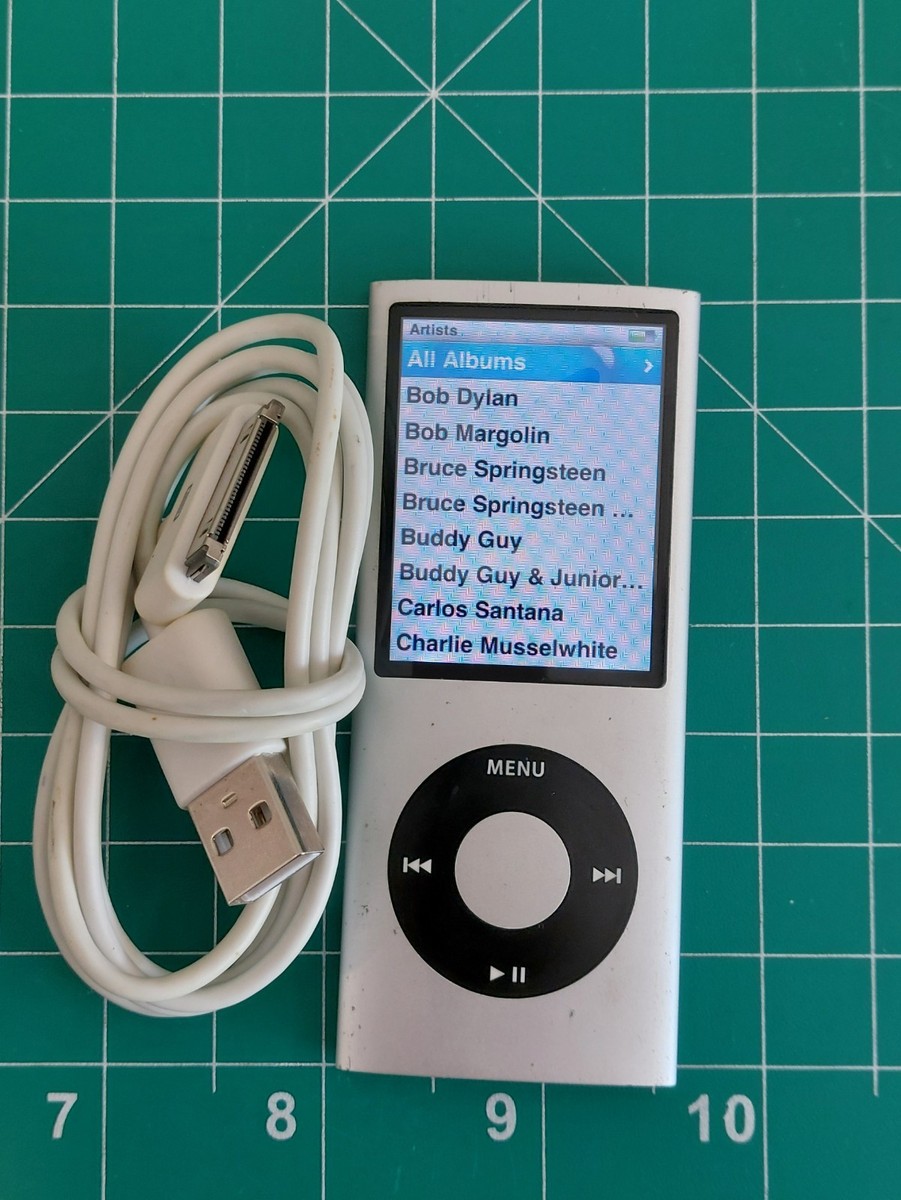 Apple iPod nano 4th Generation 16GB Silver A1285 Half Full | eBay