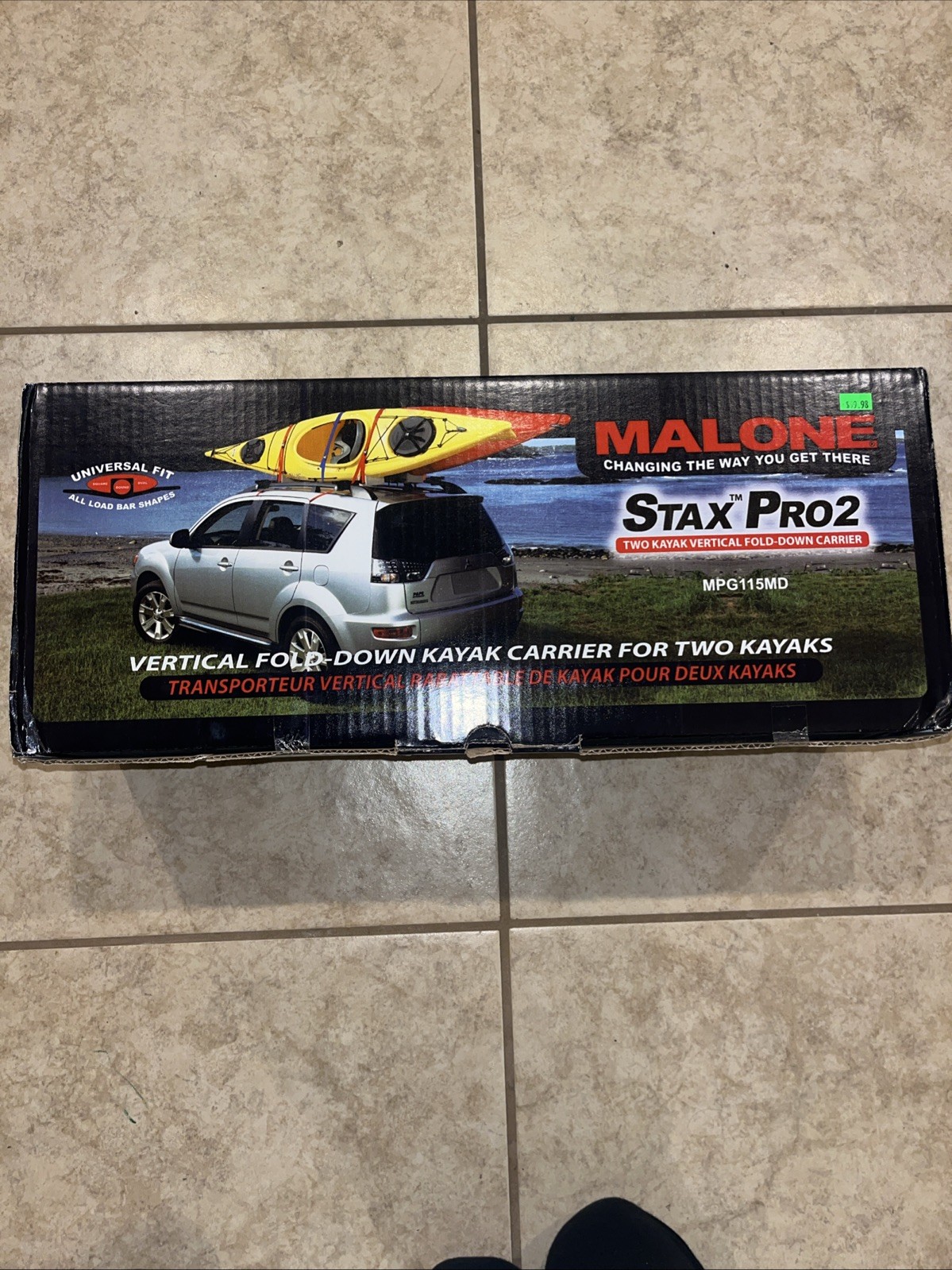 Car 2 Kayaks Carrier Mpg115md New, Free Ship!
