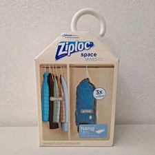 ZIPLOC Vacuum Seal Hanging Space Bag, 3x the Storage, 27.75” X 41” NEW