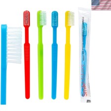Travel-Friendly 144 Pre-Pasted Disposable Toothbrushes - Soft Bristles, Made USA