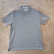 Tommy Bahama Polo Shirt Mens Large Gray Outdoor Fishing Breathable