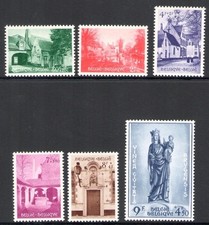 BELGIUM 1954 BEGUINAGE OF BRUGES SEMI-POSTAL SET SC#B561-B566 F-VF MNH