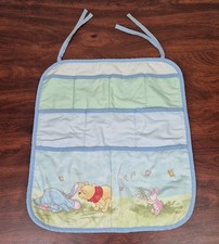 Vtg 2002 Disney Winnie Pooh Crib Wall Hanging Organizer Pockets Baby Nursery-Rea