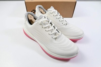 Damen Ecco LT1 Golfschuhe / Größe UK 7,5 / weiß, pink
