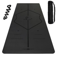 Essentials Yoga Mat Fitness  Exercise Mat with Easy-Cinch Yoga Mat Carrier S...