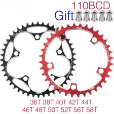 MTB Bicycle 110BCD Narrow Wide Tooth 36T-58T Sprocket Crown Ring and Crank Set